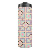 Pastel Geometric Tile Pattern | Pink Mint Purple  Thermosbeker (Voorkant)
