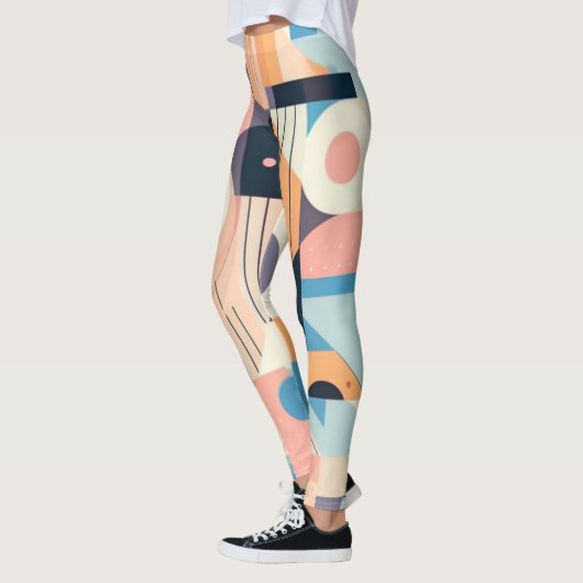 Pastel Geometrics Vrouwen Workout Leggings (Links)