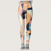 Pastel Geometrics Vrouwen Workout Leggings (Voorkant)