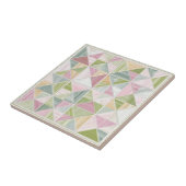 Pastel Geometrisch Cottagecore Dekbedpatroon Tegeltje (Zijkant)