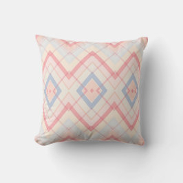Pastel geometrisch geruit kussen