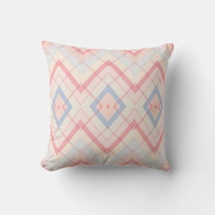 Pastel geometrisch geruit kussen