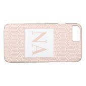 Pastel geometrisch initiaal / monogram Case-Mate iPhone case (Achterkant (Horizontaal))