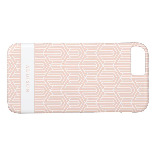 Pastel geometrisch initiaal / monogram Case-Mate iPhone case (Achterkant (Horizontaal))
