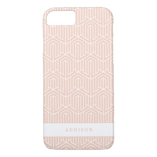 Pastel geometrisch initiaal / monogram Case-Mate iPhone case (Achterkant)