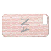 Pastel geometrisch initiaal / monogram Case-Mate iPhone case (Achterkant (Horizontaal))