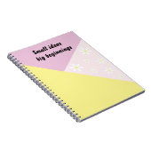Pastel Geometrisch Notitieboek met Bewerkbare Teks (Rechterzijde)