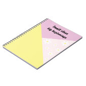 Pastel Geometrisch Notitieboek met Bewerkbare Teks (Linkerzijde)