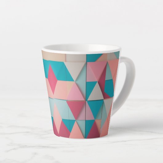 Pastel geometrisch patroon - kleine latte Mok (12  (Rechterhoek)