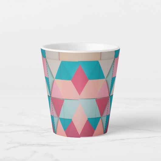 Pastel geometrisch patroon - kleine latte Mok (12  (Voorkant)