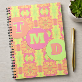 Pastel geometrisch patroon met cirkels notitieboek