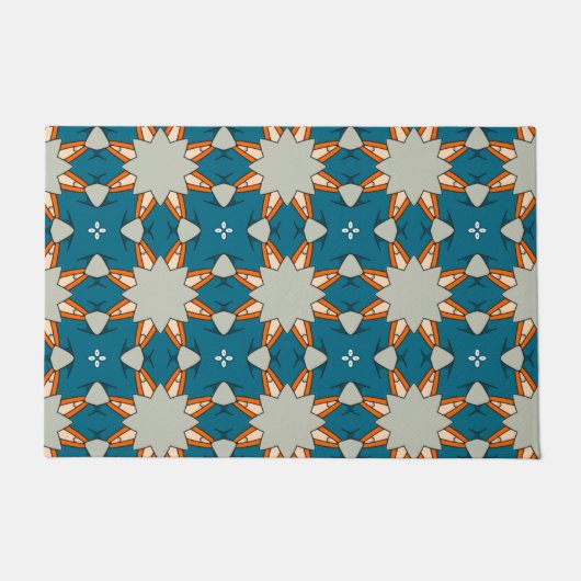 Pastel Geometrisch Patroon – Zachte Abstracte Kleu Deurmat (Voorkant)