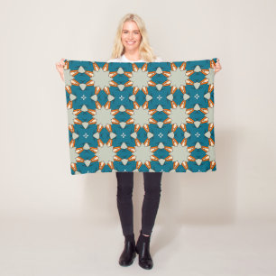 Pastel Geometrisch Patroon – Zachte Abstracte Kleu Fleece Deken