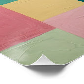 Pastel geometrisch quilt perfect poster (Hoek)