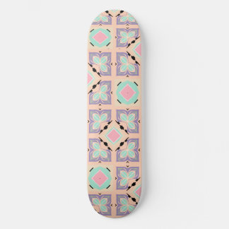 Pastel Geometrisch Tegelmotief | Roze Mint Paars Persoonlijk Skateboard