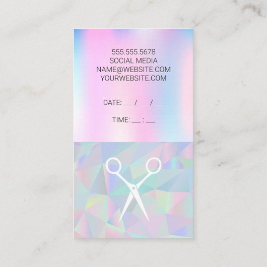 Pastel Geometrische Achtergrond Afsprakenkaartje (Achterkant)