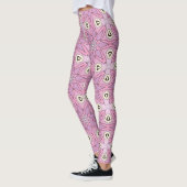 Pastel geometrische bloemen leggings (Links)