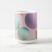 Pastel geometrische bollen kubussen koffiemok (Center)