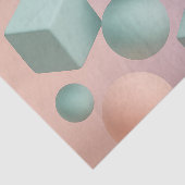 Pastel Geometrische Bollen Kubussen Tissuepapier (Detail)