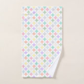 Pastel geometrische cirkels en diamantpatroon bad handdoek (Handdoek)