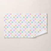 Pastel geometrische cirkels en diamantpatroon bad handdoek (Handdoek)
