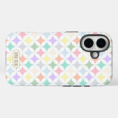Pastel geometrische cirkels en diamantpatroon Case-Mate iPhone case (Achterkant (horizontaal))
