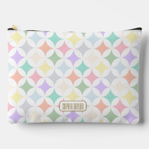 Pastel geometrische cirkels en diamantpatroon etui
