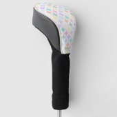 Pastel geometrische cirkels en diamantpatroon golfheadcover (Schuin)