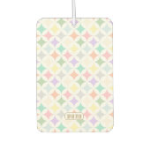 Pastel geometrische cirkels en diamantpatroon luchtverfrisser (Voorkant)