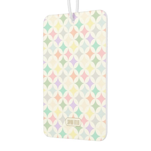 Pastel geometrische cirkels en diamantpatroon luchtverfrisser (Links)