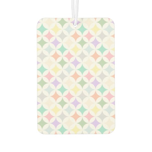 Pastel geometrische cirkels en diamantpatroon luchtverfrisser (Achterkant)