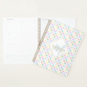 Pastel geometrische cirkels en diamantpatroon planner (Display)