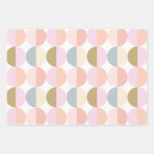 Pastel geometrische cirkels patroon inpakpapier vel (Voorkant)