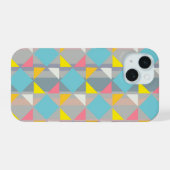 Pastel Geometrische Driehoek Hoesje iPhone 15 Case (Achterkant horizontaal)