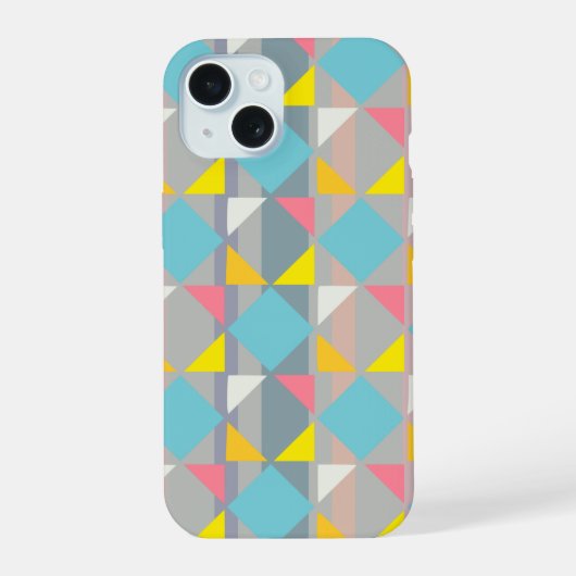 Pastel Geometrische Driehoek Hoesje iPhone 15 Case (Achterkant)