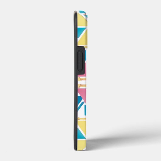 Pastel geometrische driehoeken – moderne retro app Case-Mate iPhone case (Achterkant / Rechts)