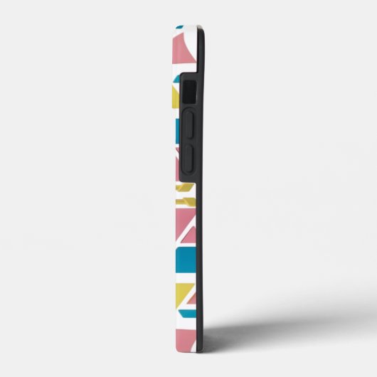 Pastel geometrische driehoeken – moderne retro app Case-Mate iPhone case (Achterkant / Links)