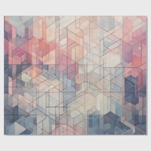 Pastel Geometrische Droom – Modern Abstract Patroo Cadeaupapier