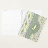 Pastel Geometrische Golven Met Initiaal Planner (Display)