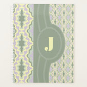 Pastel Geometrische Golven Met Initiaal Planner (Voorkant)