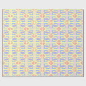 Pastel Geometrische Harmonie Cadeaupapier (Vlak)