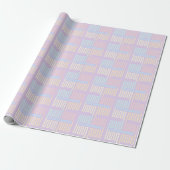 Pastel Geometrische Huwelijk Cadeaupapier (Uitgerold)