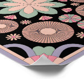 Pastel Geometrische Mandala Bloem Poster (Hoek)