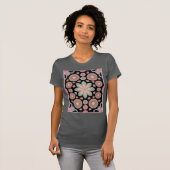 Pastel Geometrische Mandala Bloem T-shirt (Voorkant volledig)