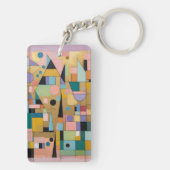 Pastel Geometrische Metropool Sleutelhanger (achterkant)