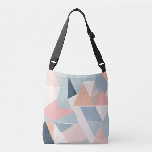 Pastel Geometrische Minimalistische Canvas tas (Voorkant)