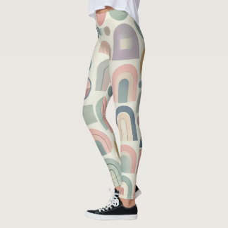 Pastel Geometrische Moderne Vrouwen Leggings