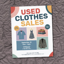Pastel Geometrische Patronen - Tweedehands Kleding Flyer