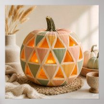 Pastel Geometrische Pompoen
