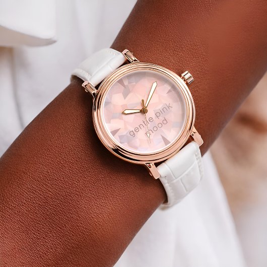 Pastel Geometrische Pop | Blush Aangepaste Dames Horloge